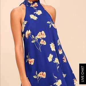 Lulus Blue Flower Dress